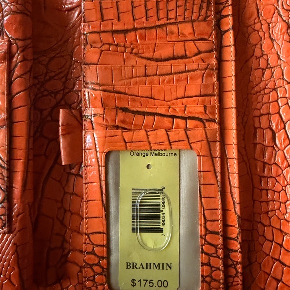 Brahmin Orange Embossed Clutch - Picture 4 of 5